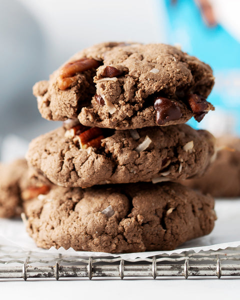 Chocolate Protein Pecan Cookies